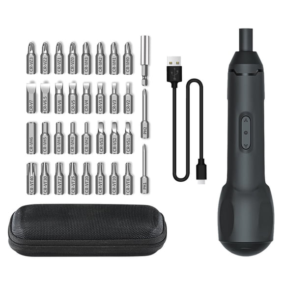Cordless Electric Screwdriver USB c Charging Port Bits Set Rechargeable Screwdriver For Remote Car Tool Projects