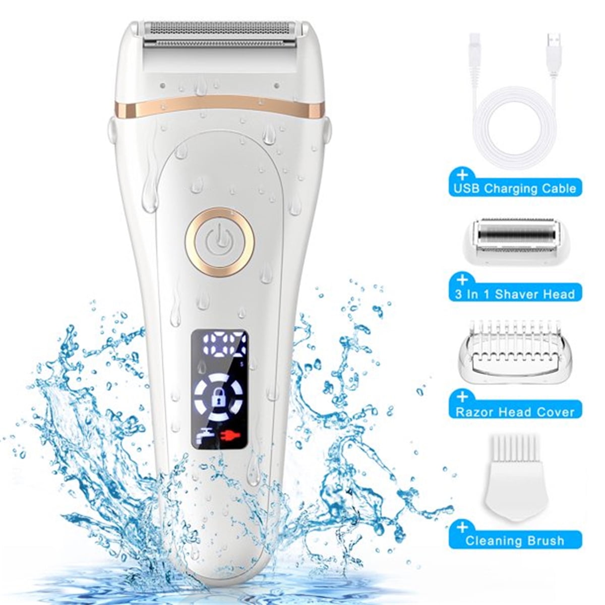 Cordless Electric Shaver for Women,3 IN 1 Painless Razor for women,IPX7 ...