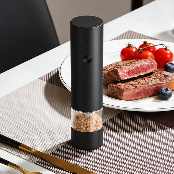 Cordless Electric Spice Grinder, USB Rechargeable Salt & Pepper Mill with Adjustable Grind, Stainless Steel Kitchen Tool