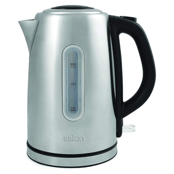 Cordless Electric Stainless Steel Kettle, Water Boiler and Tea Heater, 1.7 Liter/Quart with Automatic Shut-Off and Boil-Dry Protection, Water Level Window, 1500 Watts (JK1903)