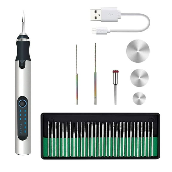 Cordless Engraving Pen Kit – 3-Speed Rechargeable Rotary Tool for Metal, Wood, Glass & Jewelry (30 Bits, Overheat Protection)