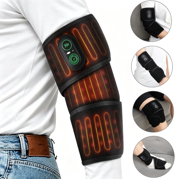 Cordless Extra Large Heating Wrap, Rechargeable Full Body Heating Pad with 3 Heat Levels and 3 Timer Settings, 5000mAh Wearable Electric Heated Wrap for Arm Wrist Leg Knee Ankle, Black