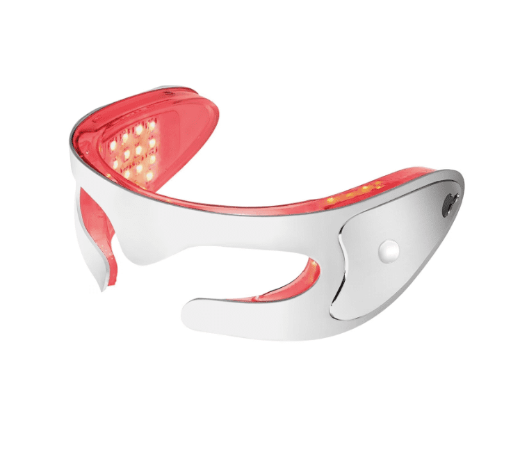Cordless Eye Massager with Red Light Therapy, Vibration Eye Relaxation Goggles for Tired Eyes, Portable Wearable Eye Care Device for Home & Office