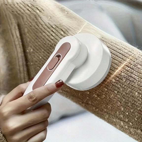 Cordless Fabric Shaver Lint Remover with Cleaning Brush, Rechargeable Defuzzer for Garments Upholstery Rugs, Fast Remove Pilling Fuzz Lint, USB Charging Cable Included