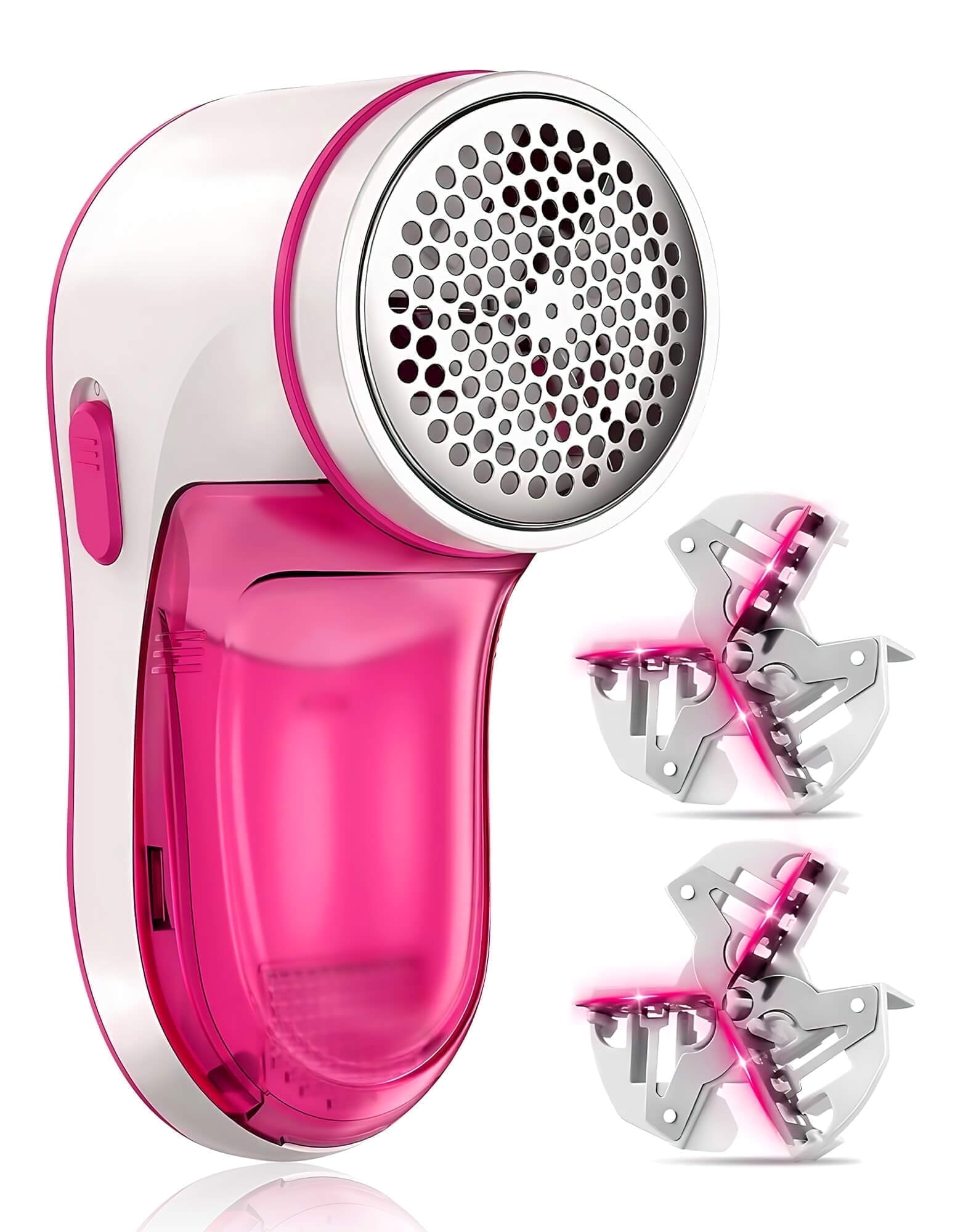 Cordless Fabric Shaver, Rechargeable Lint Remover, Electric Lint Shaver Sweater Defuzzer with 2 Replaceable Stainless Steel Blades, Remove Clothes Fuzz, Pills, Bobbles