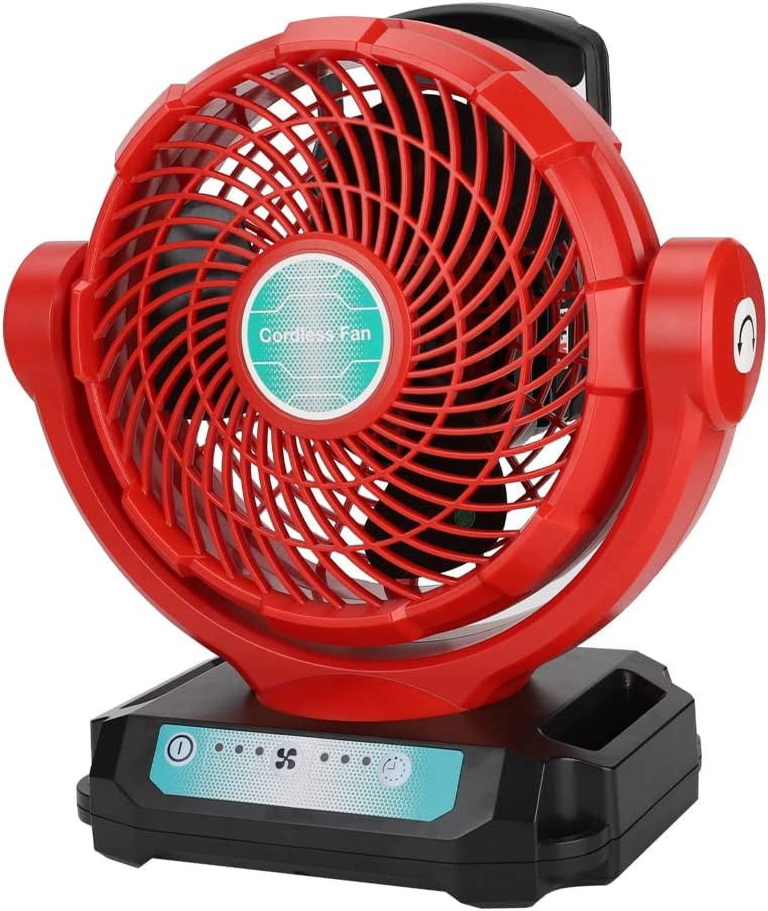 Cordless Fan for Milwaukee, 14" 3500CFM Floor Fan Powered by Milwaukee M18 18V Battery/AC Adaptor, Battery Operated Camping Fan for Outdoor Warehouse Gym Factory Travel,3-Speed Jobsite Industrial Fan