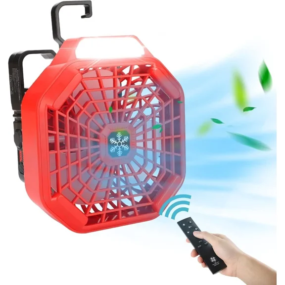 Cordless Fan with Remote for Craftsman 20V Battery Camping Fan with Led Light