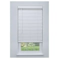 thumbnail image 1 of Cordless Faux Wood Blind White 34 W x 36 H, Flush Inside Mount (No Valance Side Pieces/Returns Included, Arrives ½ Inch Narrower) Flush Inside Mount, White 34"W x 36"H, 1 of 9