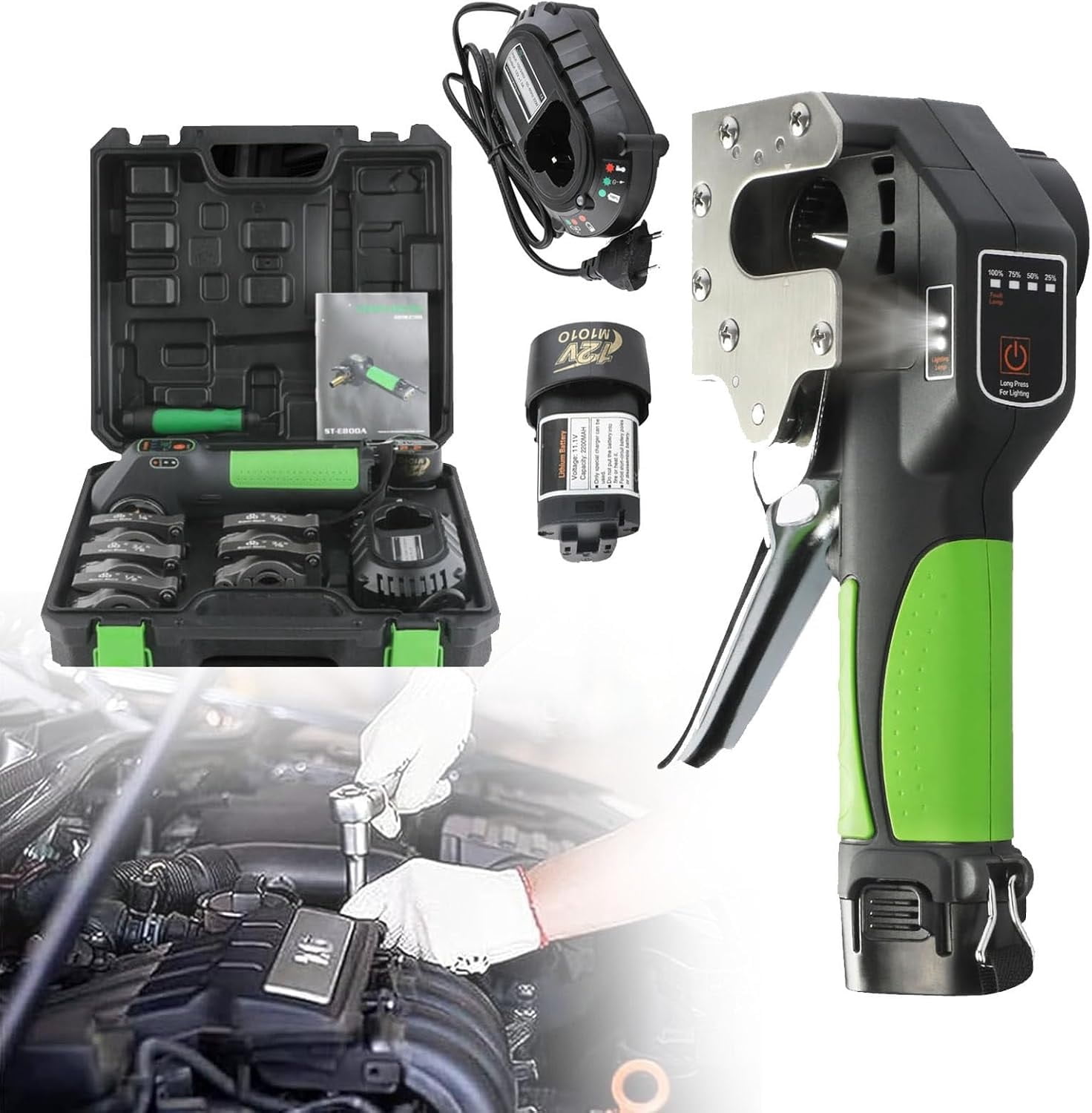 Cordless Flaring Tool,Automatic Pipe Expander,1/4