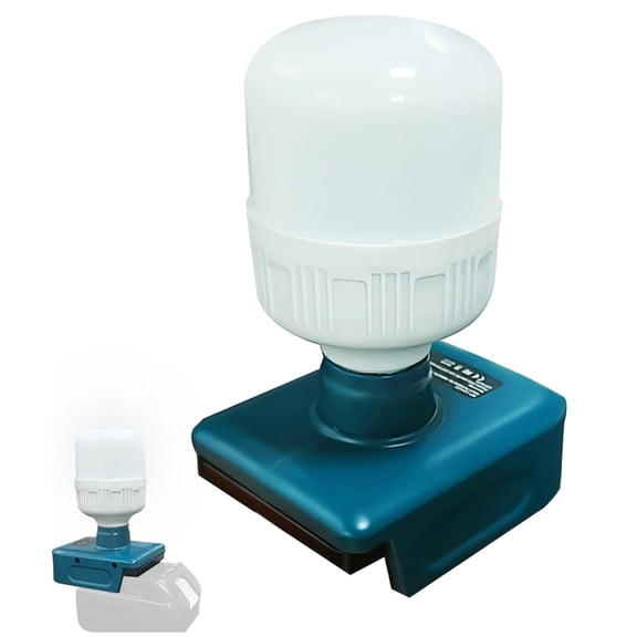 Cordless Flashlight Comes with 12W E27 LED Bulb LED Work Light for Ma*kita 18V Lithium ion batteries BL1840 Emergency Lighting