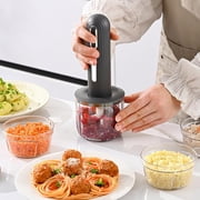 Cordless Food Processor Electric Vegetable Chopper,Compact Meat Grinder with 2 Slicers for Foods Kitchen,Mincing Pureeing Onion Garlic Chili & Spices