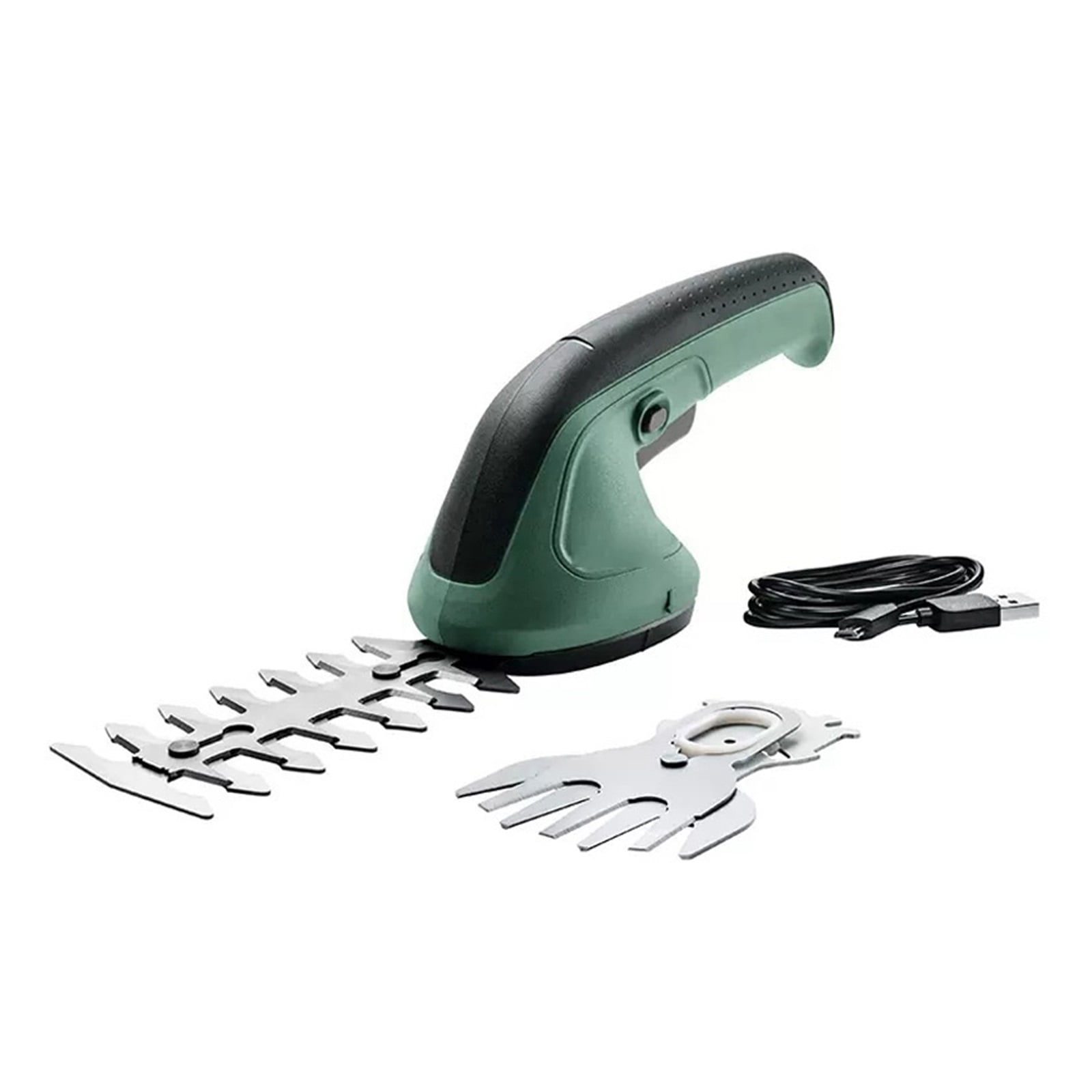 Cordless Garden Shears USB Rechargeable 3.6V Lithium-ion Electric Hedge Trimmer Tools With Shrub And Grass Blade ,2 IN 1 Trimmer & Edger