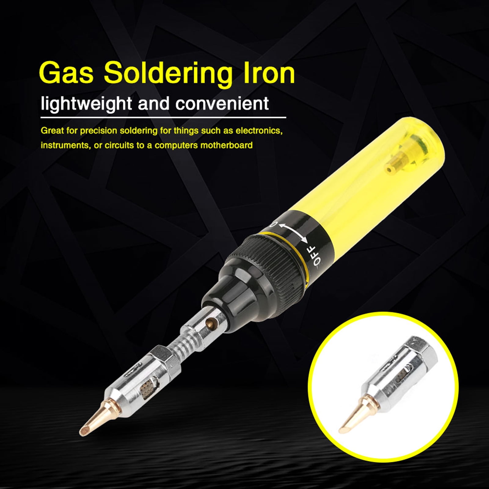 Cordless Gas Soldering Iron Pure Butane Torch Welding Pen Tool 1300 Degrees Celsius