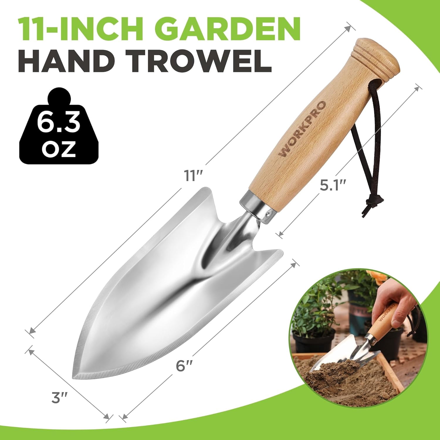 Cordless Grass Shear & Shrubbery Trimmer with 11" Garden Hand Trowel - Lightweight Electric Hedge Cutter for Lawn and Garden