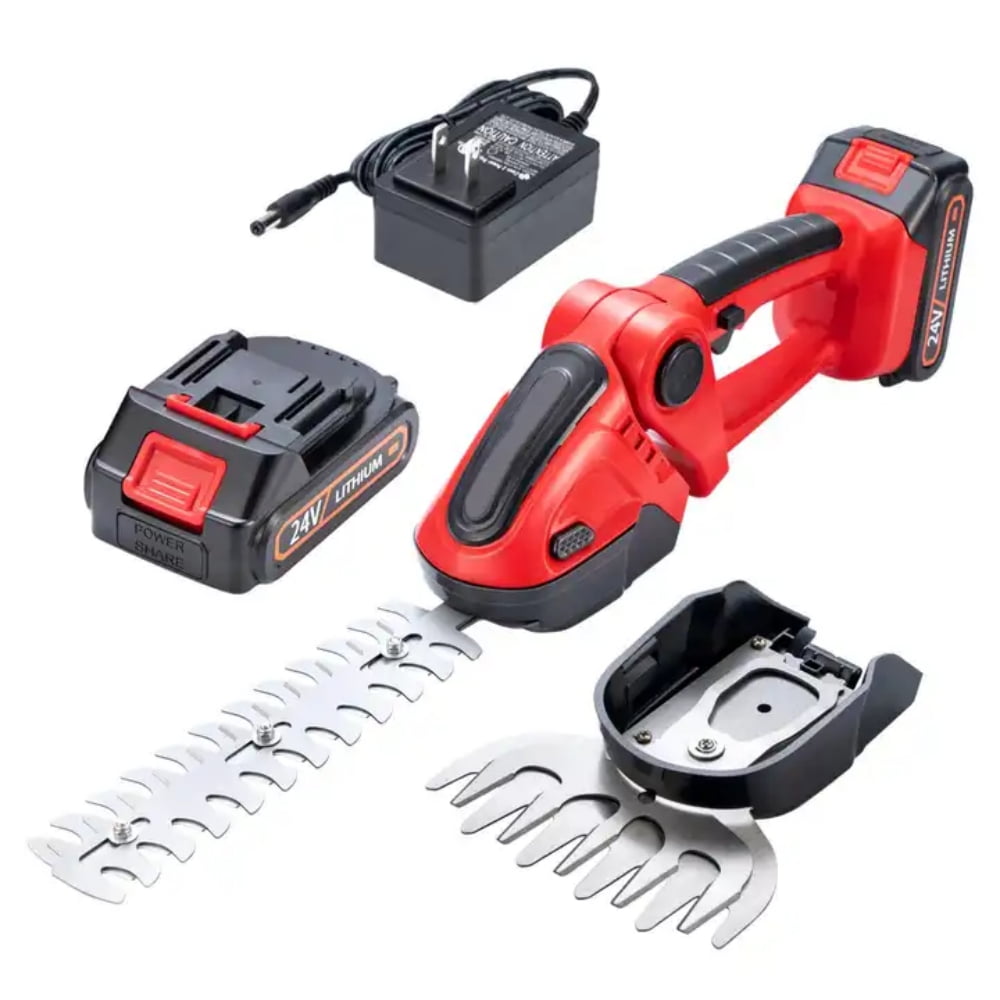 Cordless Grass Shears, 2 in 1 Electric Mini Hedge Trimmer Cordless