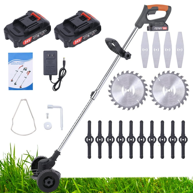 Hand held battery operated grass trimmer top
