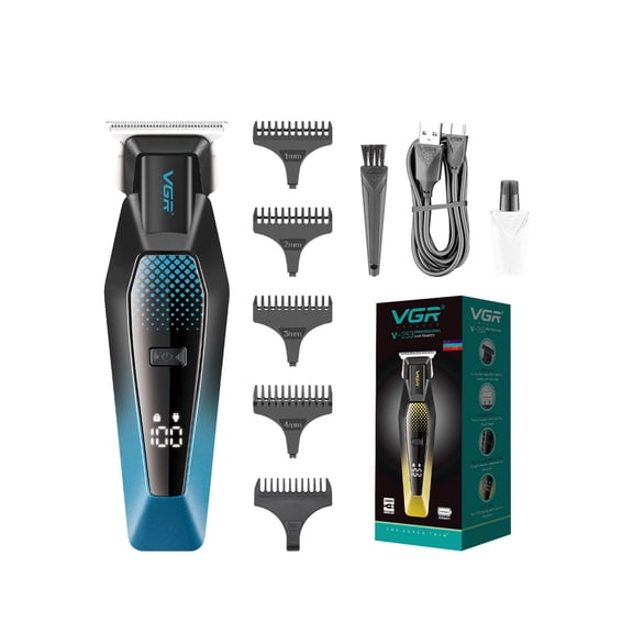 Cordless Hair Clipper,TTOOGO T-Blade Hair Trimmer with LED Display, USB Rechargeable Grooming Clipper, 5 Guide Comb Sizes, Precision Cutting Tool for Hair Beard and Styling