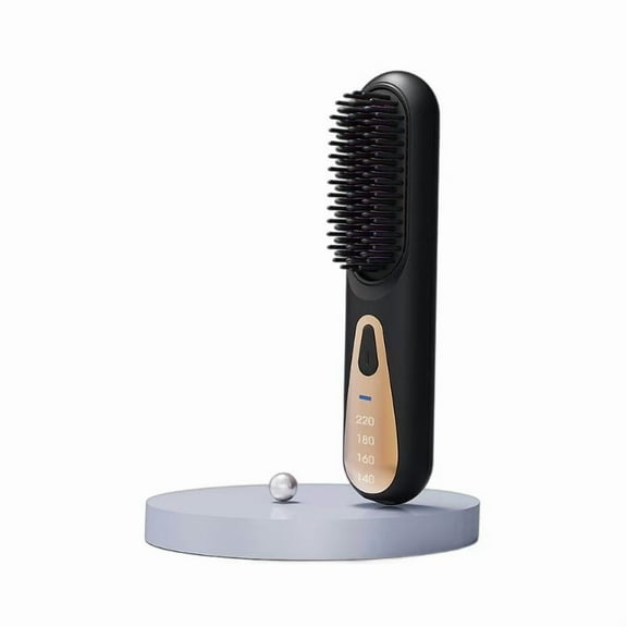 Cordless Hair Straightener Brush, Ionic Volumizing Styler, Root Lift Technology, Rechargeable Comb