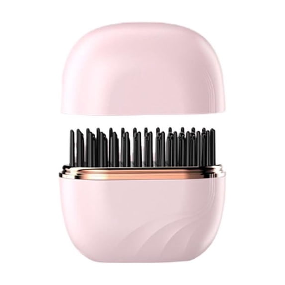 Cordless Hair Straightener Brush, Mini Portable Ionic Hair Comb, USB Rechargeable, Fast Heating Styling Tool for Travel & Daily Use