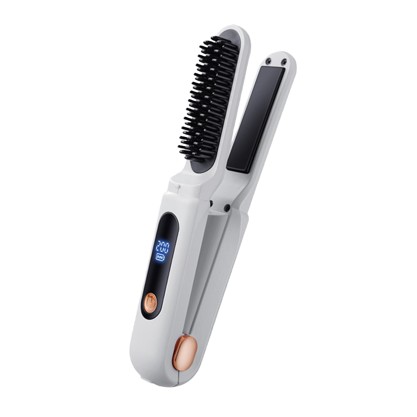 Red by Kiss Heat Real Brush, Auto Shut Off Hair Straightener Brush