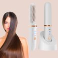 thumbnail image 1 of Cordless Hair Straightener Brush, Portable for Travel, Negative Ion Technology, Lightweight, 20-minute Auto Power Off, Flat Iron Comb for Thick Curly Hair, 1 of 9
