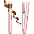 thumbnail image 1 of Cordless Hair Straightener and Curler, Portable Hair Straightener for Travel,Ceramic Cordless Flat Iron for Women,Wireless Hair Straightener 2 in 1,with 9000mAh Battery,5 Temps,USB Rechargeable, 1 of 7