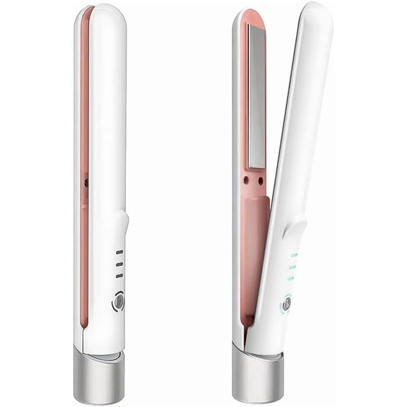 Cordless Hair Straightener, Portable Mini Flat Iron Hair Straightener for Travel, 20s Fast Heating, USB-C Rechargeable, Hair Straightening and Curler 2 in 1 for Women