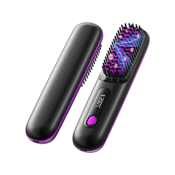 Cordless Hair Straightener, Portable Negative Ion Hot Comb, USB Charging, Fast Heating 3 Temperature Settings, Anti-Scalding, Suitable For Travel Daily Use, Women's Gift
