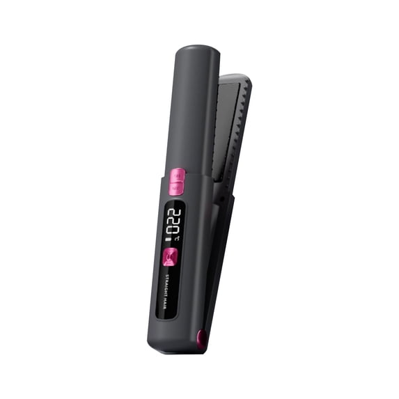 Cordless Hair Straightener, Rechargeable Wireless Flat Iron, Digital Temperature Control Styling Tool, Portable Hair Grooming Device for Travel and Daily Use 8.3 inch,Black