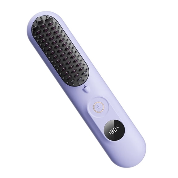 Cordless Hair Straightener USB Rechargeable Straightening Brush 4 Temp Settings Rechargeable Straight Hair Comb