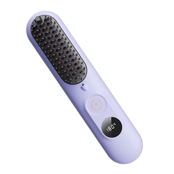 Cordless Hair Straightener USB Rechargeable Straightening Brush 4 Temp Settings Rechargeable Straight Hair Comb