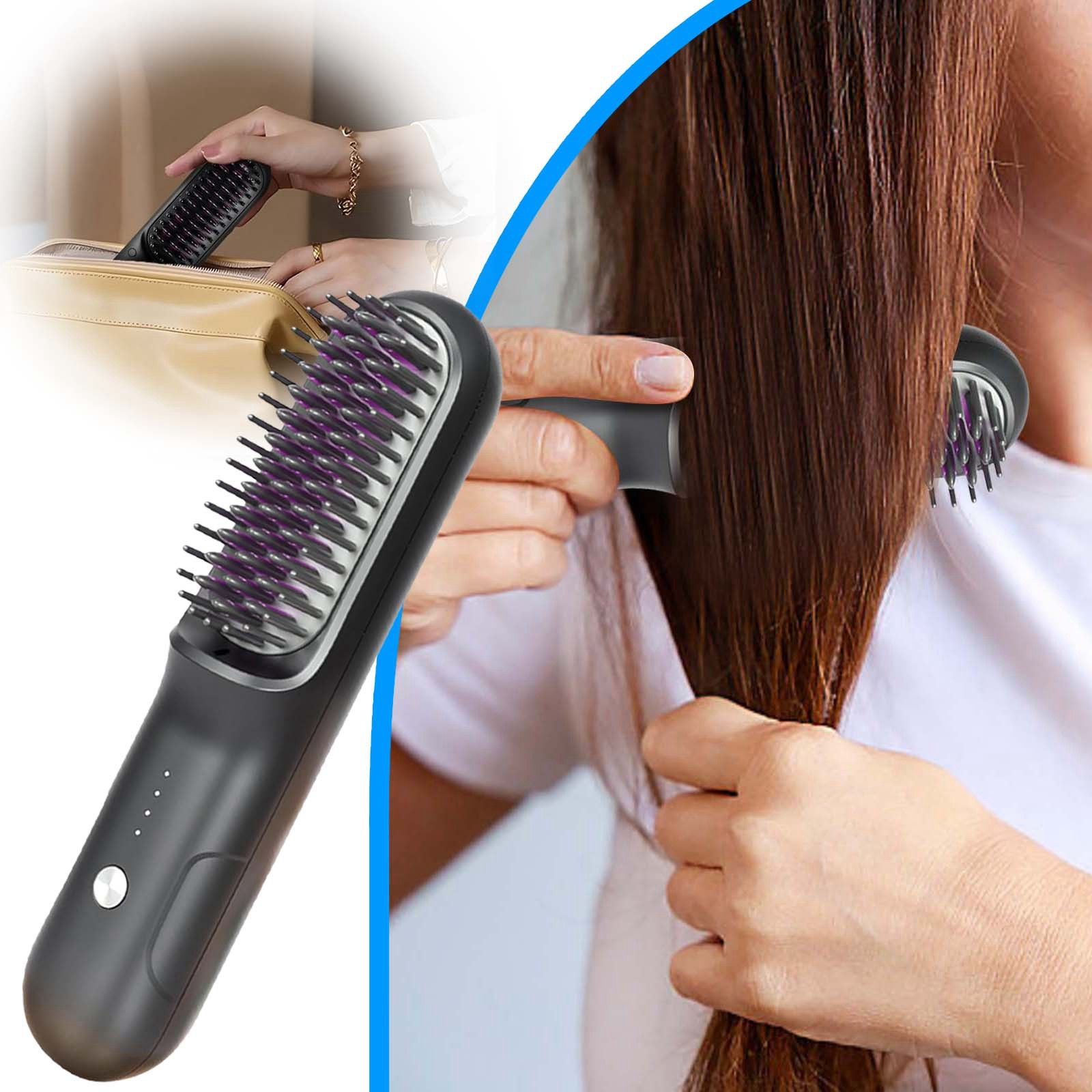 Cordless Hair Straightening Comb Does Not Harm Hair. Negative Ions Do Not Harm Hair. Portable Electric Comb Straight Clip. Deals of The Day Clearance Prime Walmart