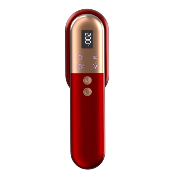 Cordless Hair Straightening Comb Functional Scalp Massager with Therapeutic Red Light for Enhanced Hair Care and Relaxing Head Massage