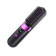 Cordless Hair Straightening Comb with 30Second Heat Up Portable for Travel Safe Heat Resistant Case