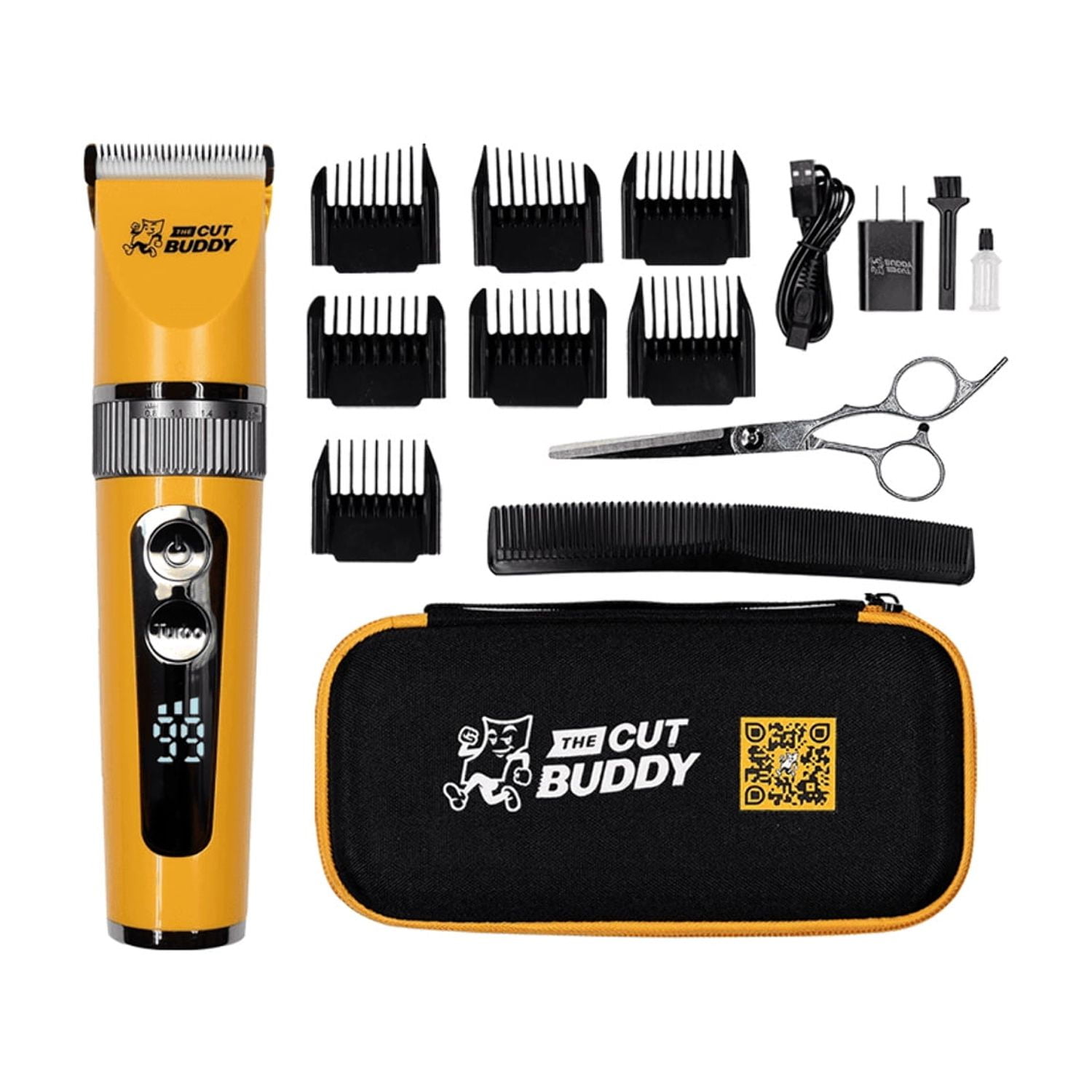 The Cut Buddy Cordless Hair and Beard Clipper with Scissors + Case