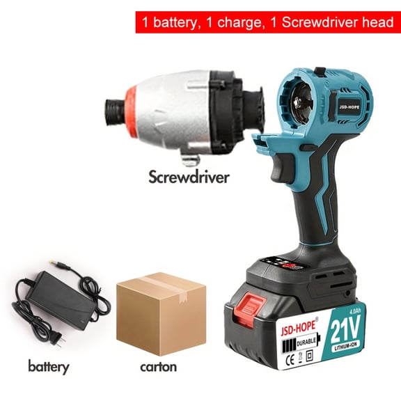 Cordless Hammer Drill and Screwdriver, Multi-Function Lithium-ion Tool for Drilling and Fastening