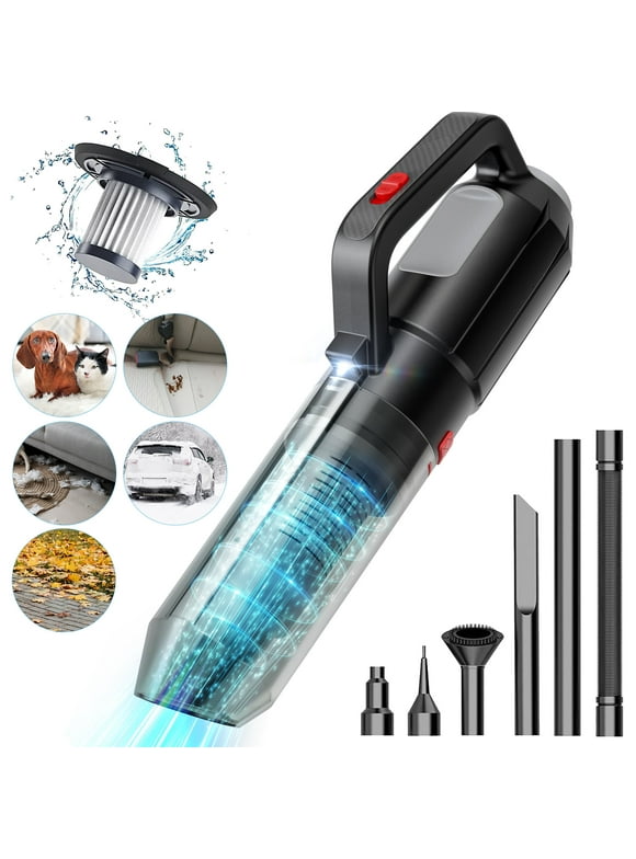 Cordless Hand Vacuum Cleaner, Doosl 12.6V Portable Car Vacuum Cleaner Rechargeable 3 in 1 Cordless Vacuum Air Blower and Hand Pump Wet Dry Handheld Vacuum with LED Light for Car Clean
