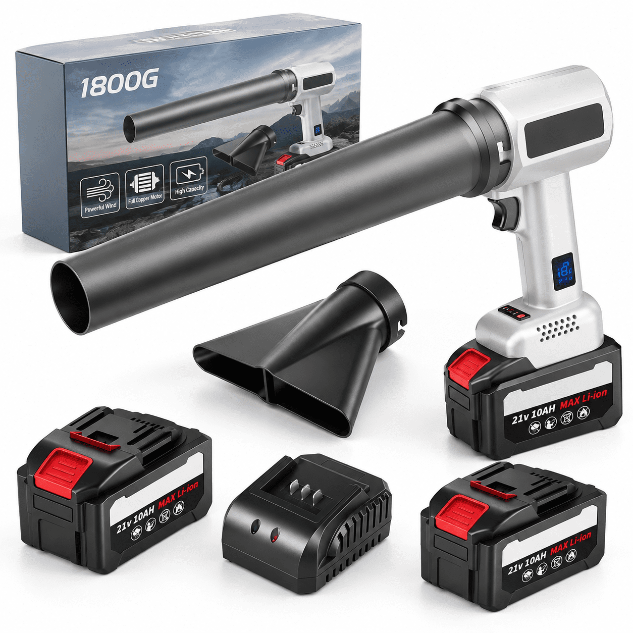 Cordless Handheld Car Dryer Blower, White, 335mph Air Duster - Walmart.com