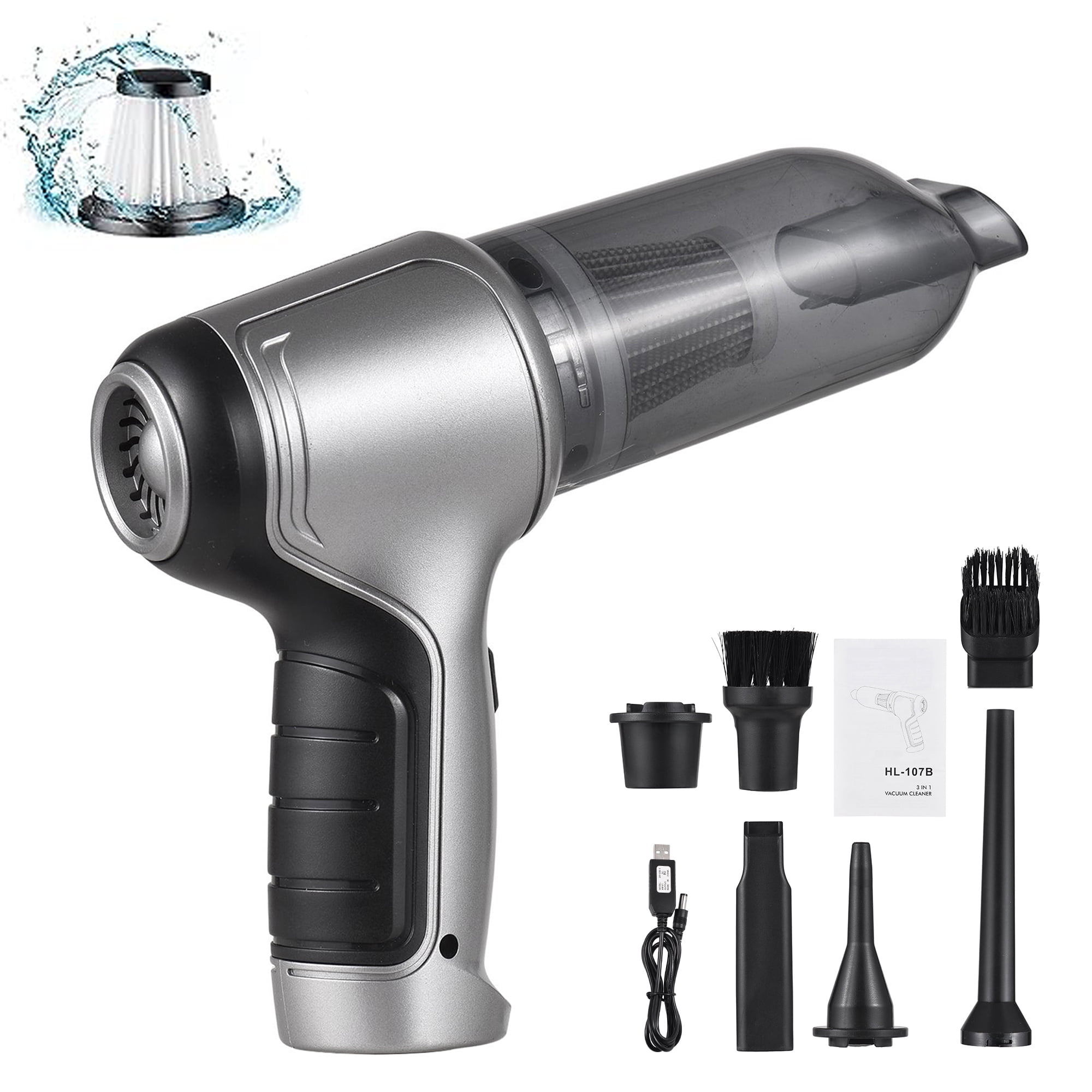 Cordless Handheld Car Vacuum Cleaner,19000PA Handheld Car Vacuum