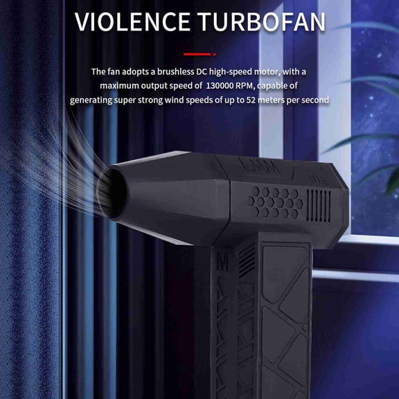 Cordless Handheld Fan, High Power Dust Blower, 130,000RPM Turbofan, 200W Brushless Motor, Type C Charging, For Home Car Office Cleaning
