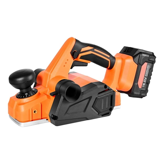 Cordless Handheld Planer 3.25 Inch Cut Width 15000 RPM Electric Wood Planer with 4.0 Ah 18V Lithium Battery Brushless Motor Adjustable Cut Depth Dust Collection Bag for Woodworking