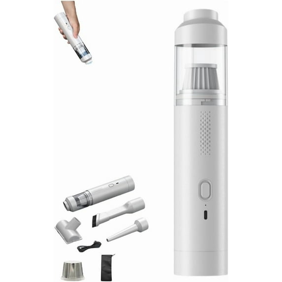 Cordless Handheld Vacuum, 19000Pa Strong Suctio,  High-Power 4-in-1 Car Vacuum Cleaner with & Filter, USB-C Rechargeable & Lightweight