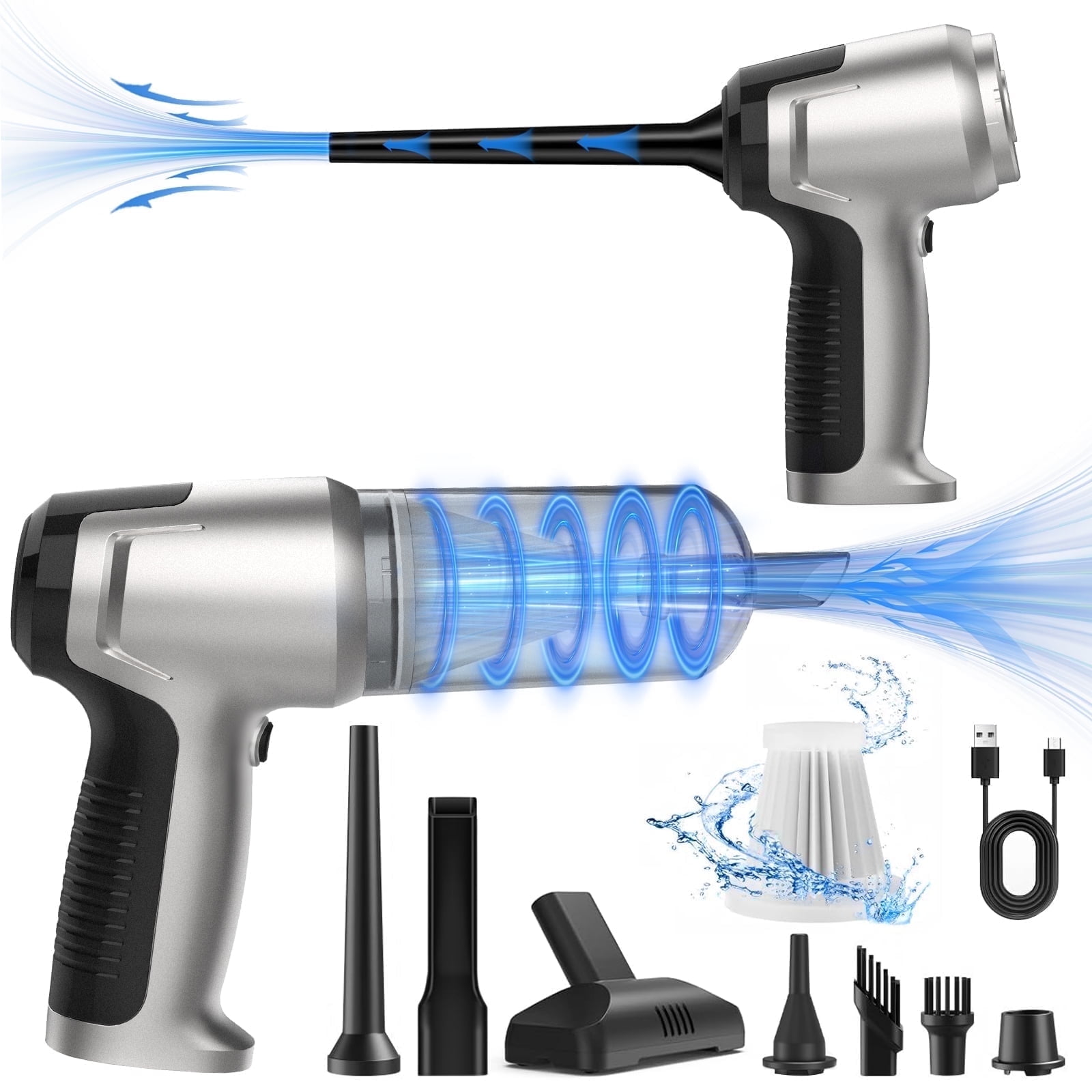 ROBOEVO Car Vacuum Portable Cordless Handheld Vacuum 20KPa 3 in 1 Wet/Dry Cleaning