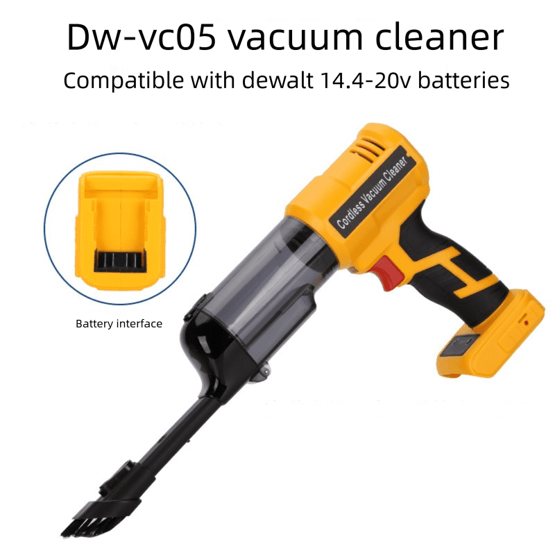 Cordless Handheld Vacuum Cleaner for De*walt 20V Battery, Wet Dry Use,Wireless Handheld Vacuum for Car,Home, Boat,Workshop, Pet Hair, Furniture Cleaning (Tool Only No Battery)