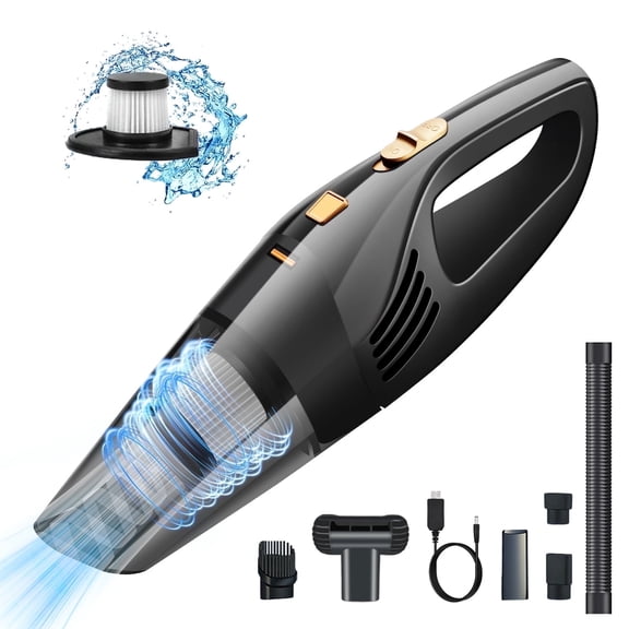 Cordless Handheld Car Vacuum, Portable Vacuum Cleaner, 12000PA Powerful Suction for Car and Pet Hair