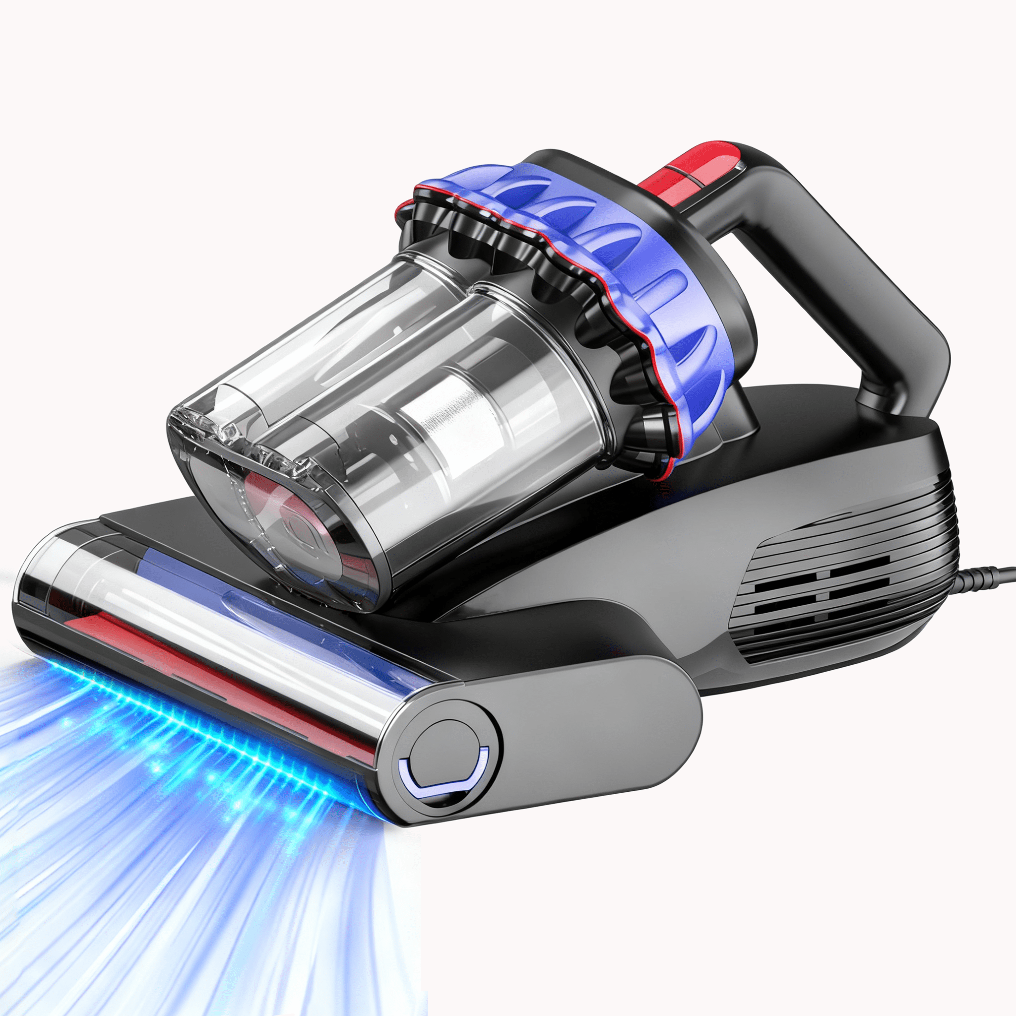 MOOSOO Mattress Vacuum Cleaner with UV Light, 16Kpa Ultrasonic Bed Vacuum with LED Display, Multiple Filtration Handheld Vacuum for Home,Bed,Couch,Pet