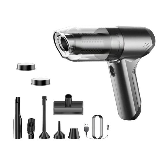 Cordless Handheld Vacuum for Car, Home Lightweight 12000PA Suction Portable gray