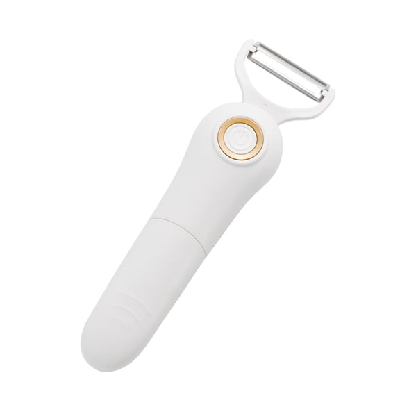 Cordless Handheld Vegetable Peeler, USB Rechargeable, with Cutter, for Carrots, Cucumber, Fruits, White