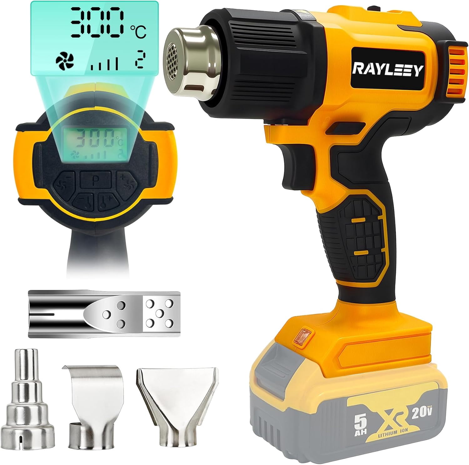 Cordless Heat Gun for Milwaukee M18 18V Battery Adjustable Temperature