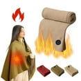 thumbnail image 1 of Cordless Heated Blanket Heated Shawl Wraps for Women Soft Zipper Shawl Wraps 2025 Winter Warm USB Powered Heating Scarf Electric Blanket 150X80cm Wearable Portable Throw Wrap Washable, 1 of 7